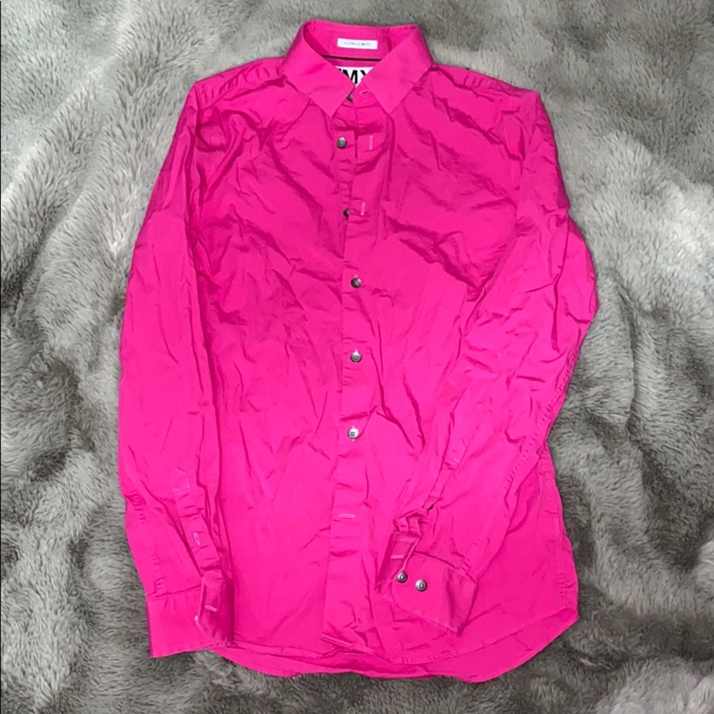 Express 1MX Extra Slim Fit Long Sleeve Shirt